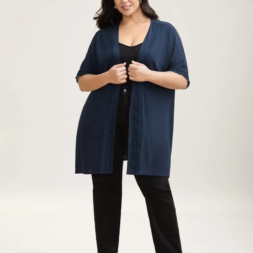 BloomChic Navy Blue Open Front Jacket
